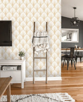 Self Adhesive Geometric Leaves Wallpaper from Coloritto